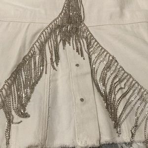 JW Signature White Jean Jacket